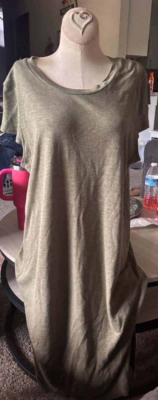 Olive Green Jessica Simpson T-shirt dress